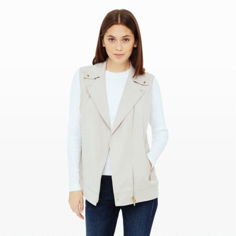 Club Monaco *barely worn* Witney Moto Vest Khaki